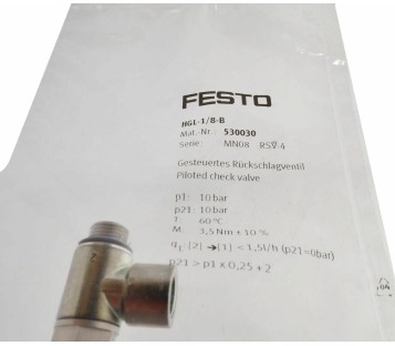 FESTO 530030 HGL-1/8-B HGL18B ! NEW !