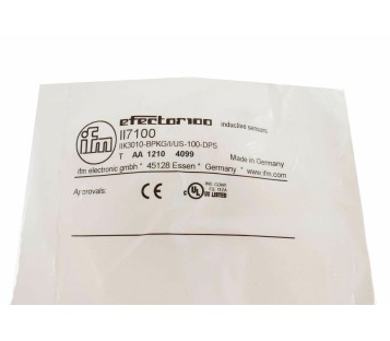 IFM II7100 IIK3010-BPKG/I/US-100-DPS IIK3010BPKGIUS100DPS ! NEW !