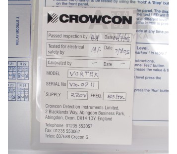 CROWCON VORTEX  VX-0911 VX0911 Gas detection control panel