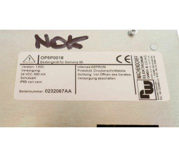 MAXIMATOR OP5P0018 NOK (LCD DISPLAY DEFECT)