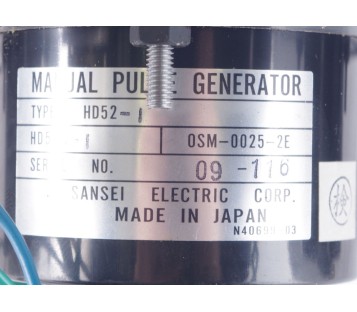 MITSUBISHI MELDAS SANSEI ELECTRIC MANUAL PULSE GENERATOR  HD52-1 