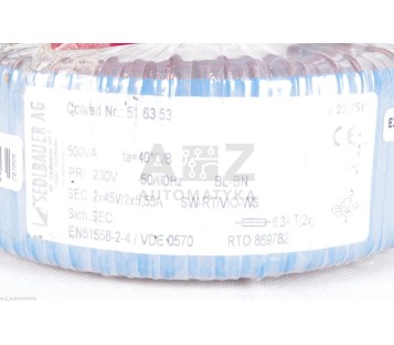 SEDLBAUER AG SEDLBAUERAG 518353 500VA 230V/2x45V TRANSFORMER ! NEW !