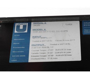 UNICO 1105-460-030-V-Y-S21-E01-804978 1105 FLUX VECTOR AC DRIVE