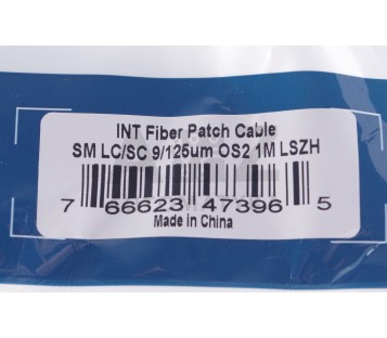INTELLINET INT FIBER PATCH CABLE SM LC/SC 9/125UM OS2 1M LSZH ! 2PCS ! NEW !