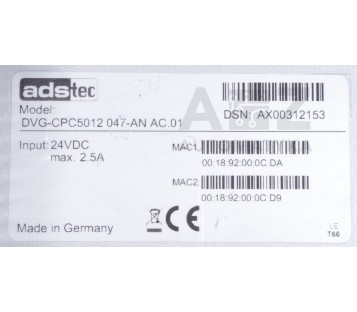MIROMATIC ADS-TEC DVG-CPC5012047-AN AC.01  DVGCPC5012047AN