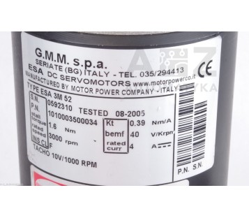 G.M.M S.P.A GMM SPA ESA DC SERVOMOTORS ESA 3M 52 ESA3M52 1010003500034 