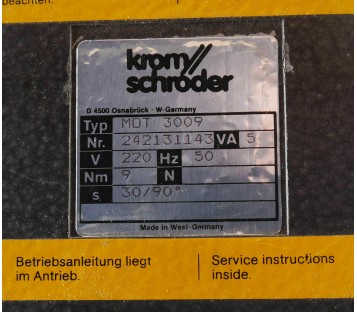 KROM SCHRODER MOT3009 220V 50HZ 242131143 9Nm