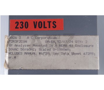 SCHOTT GREAT LAKES INSTRUMENTS  672R 88826 672R3F2CON 