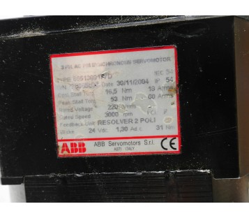 ABB 8651309177D AC SERVO MOTOR DEFECT NOK 