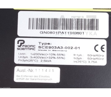 PACIFIC SCIENTIFFIC SCE903A3-002-01  SCE903A300201