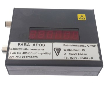 FAHRLEITUNGSBAU FABA APOS RS 485/SSI-KOMPATIBEL 241731020 