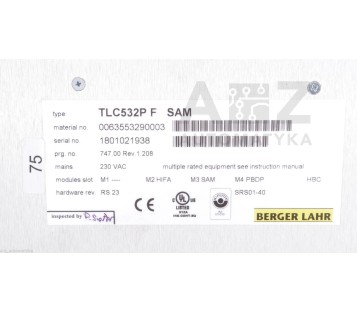 BERGER LAHR  TLC532P F SAM  TLC532PFSAM  TLC532PF SAM 0063553290003 