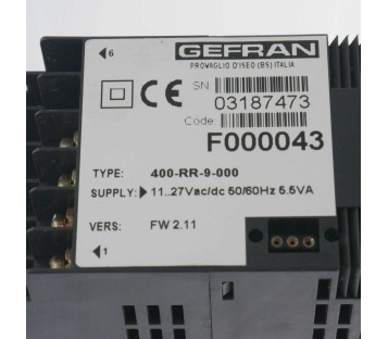 GEFRAN 400 400-RR-9-000 F000043 4000RR9000 