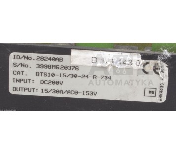 BALDOR ASR  BTS 10 BTS10  BTS10-15/30-24-R-735  BTS10153024R735 28240AB