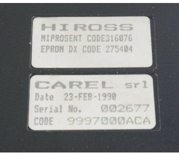 HIROSS MIDRANGE MIPROSENT 275404 CAREL 9997000ACA