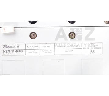 MOELLER NZM 14-1600 NZM14-1600 NZM 141600 NZM141600 1600A NEW WITH DEFECT