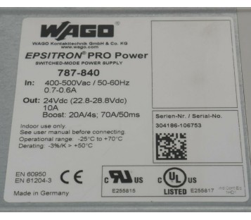 WAGO 787-840 787840 EPSITRON PRO POWER 