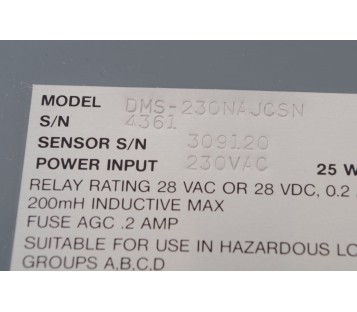 MICRO MOTION DMS-230NAJCSN  DMS230NAJCSN DMS DENSITY MONITORING SYSTEM