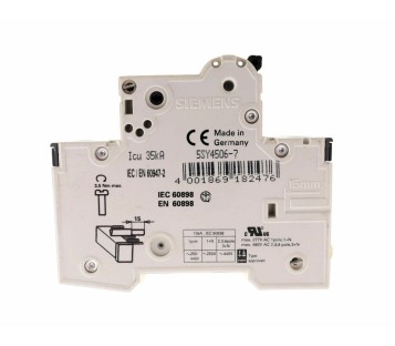 SIEMENS 5SY4506-7 5SY45067 C6 2POLE MCB