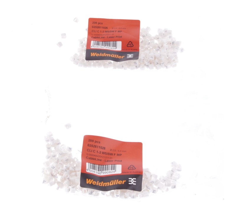 WEIDMULLER CLI C 1-3 WS/SW F MP CLIC13WSSWFMP 0252611026 CABLE !  2PCS ! NEW