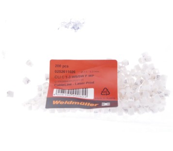 WEIDMULLER CLI C 1-3 WS/SW F MP CLIC13WSSWFMP 0252611026 CABLE !  2PCS ! NEW