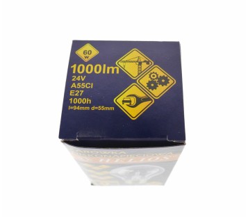 HELIOS 1000LM 24V E27 1000H 60W LOW VOLTAGE LAMP 4PCS ! NEW ! 