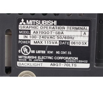 MITSUBISHI GRAPHIC OPERATION TERMINAL A970GOT-SBA  A970GOTSBA