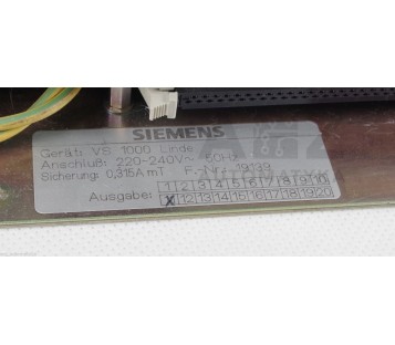 LINDE VS 1000  VS1000 SIEMENS VS 1000 LINDE