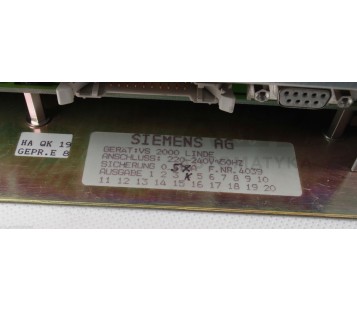 LINDE VS 2000 VS2000 SIEMENS AG VS 2000 LINDE VERSION: C7