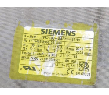 SIEMENS 1FK7103-5AF71-1EH0  1FK71035AF711EH0 ! NEW !