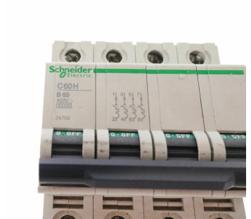 SCHNEIDER C60H B63 400V 24759 4POLE CIRCUIT BRAKER