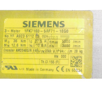 SIEMENS 1FK7103-5AF71-1EG0  1FK71035AF711EG0 ! NEW !