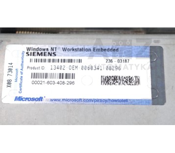 SIEMENS PC 870 TOUCH 6AV7704-2DC10-0AC0 6AV76714AA010AA0 A5E00338527