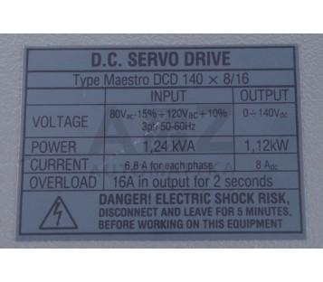 CONTROL TECHNIQUES D.C. SERVO DRIVE  MAESTRO 140X8/16 140X816 