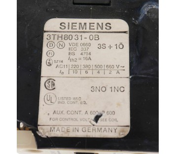 SIEMENS 3TH8031-0B 3TH80310B 24VDC
