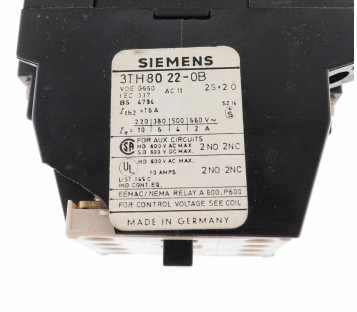 SIEMENS 3TH8022-0B 3TH80220B 24vdc coil