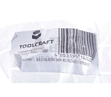 TOOLCRAFT 127357  M30 40mm DIN 933 ! 2PCS ! NEW !