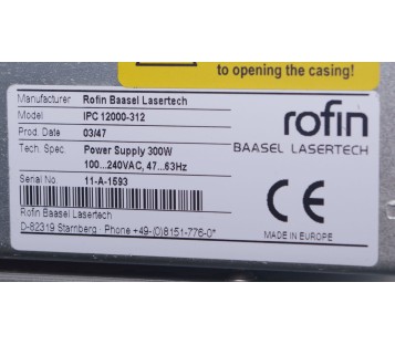 CARL BAASEL LASERTECH ROFIN 10110293 +  LMC 01  HEX SM II  + LCU SM II S 