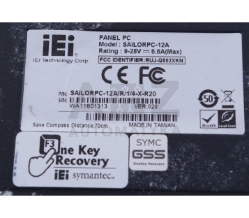 IEI PANEL PC  SAILORPC-12A SAILORPC12A  SAILORPC-12A/R/1/4-X-R20 