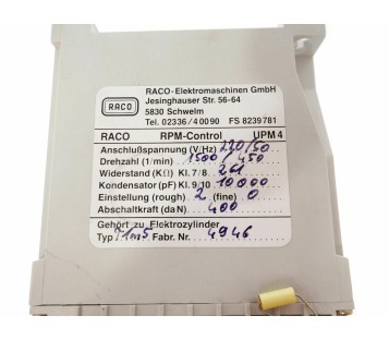 RACO RPM-CONTROL RPMCONTROL UPM4 