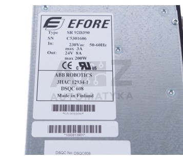 EFORE SR92D390 ABB ROBOTICS 3HAC 12934-1 DSQC 608  DSQC608