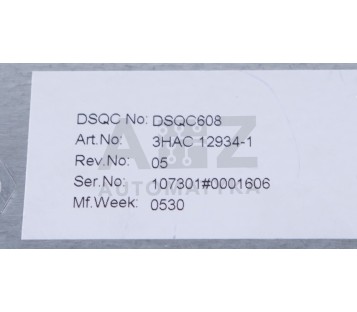 EFORE SR92D390 ABB ROBOTICS 3HAC 12934-1 DSQC 608  DSQC608