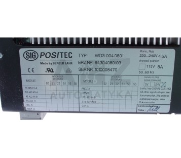 SIG POSITEC BERGER LAHR WD3-004.0801 WD30040801 64304080103