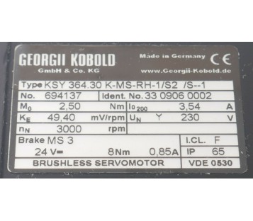 GEORGII KOBOLD KSY 364.30 K-MS-RH-1/S2 /S--1 694137 33 0906 0002