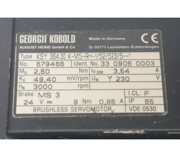 GEORGII KOBOLD KSY 364.30 K-MS-RH-1/S2/S23/S--1 679466 33 0906 0003