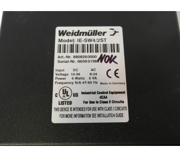 WEIDMULLER IE-SW4/2ST IESW42ST (RX PLUG DEFECT) NOK