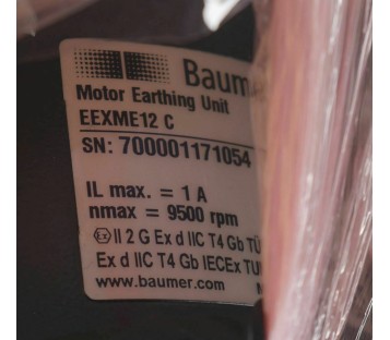 BAUMER EEXME12 C EEXME12C MOTOR EARTHING UNIT ! NEW ! 