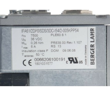 BERGER LAHR IFA61/2DP0ISDS/3DC-I54/2-005KPP54 0066206100191