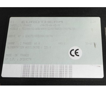 EUROTHERM TC2000/02/60A/440V/220V/4MA20/000/96/00 04-78-66-45-00