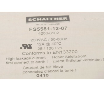 SCHAFFNER FS5581-12-07  FS55811207 4200-6120 
